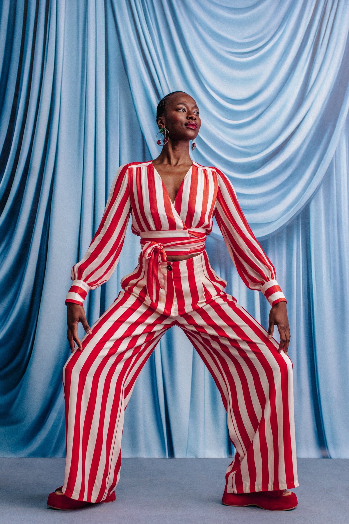 PANTALON HARYA RED STRIPES