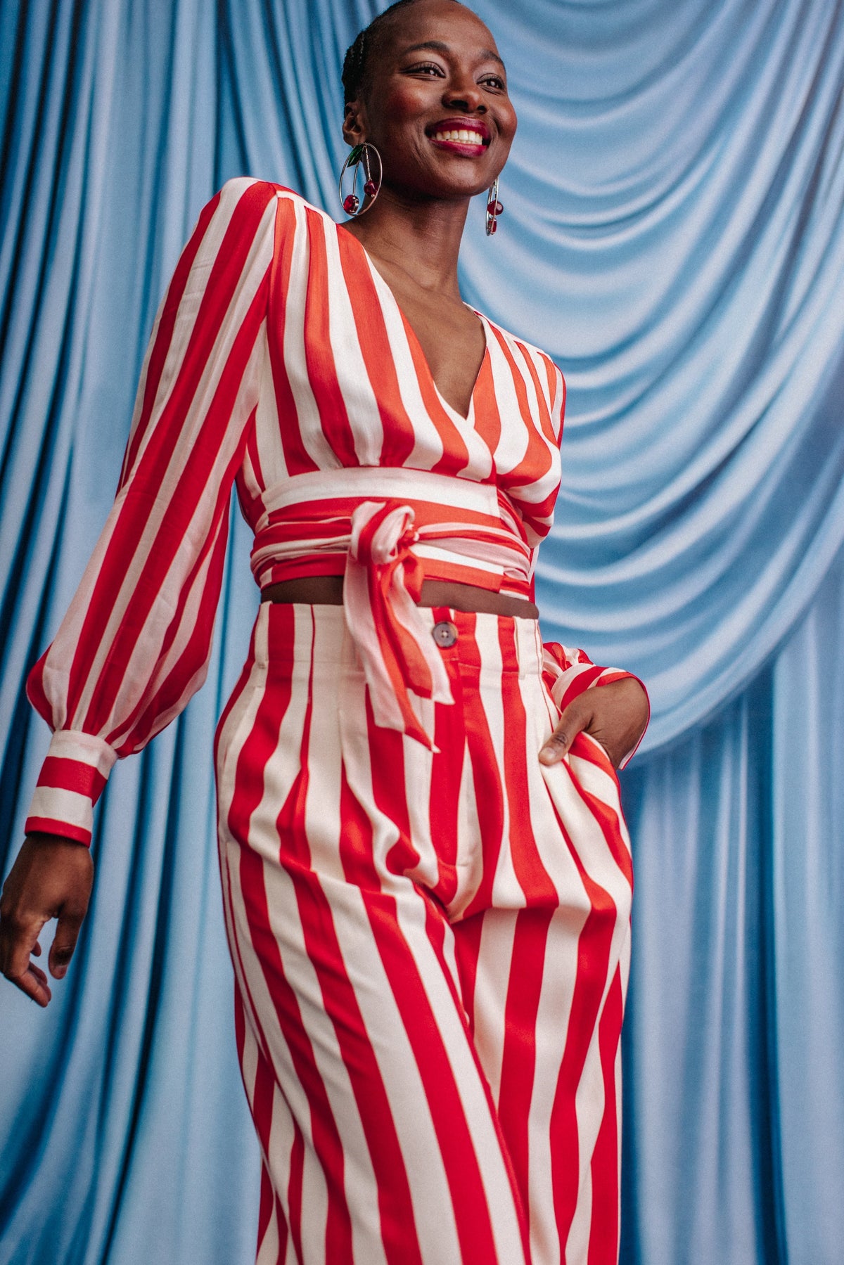 PANTALON HARYA RED STRIPES