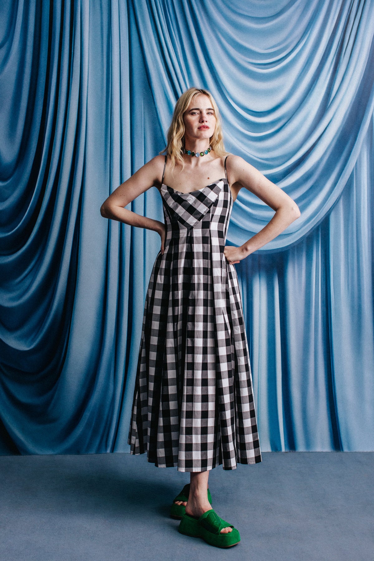 ROBE VERONE VICHY NOIR & BLANC