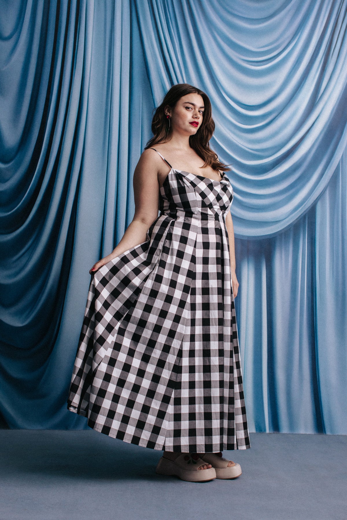 ROBE VERONE VICHY NOIR & BLANC