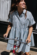 ROBE FRIDA RAYURE BLEU