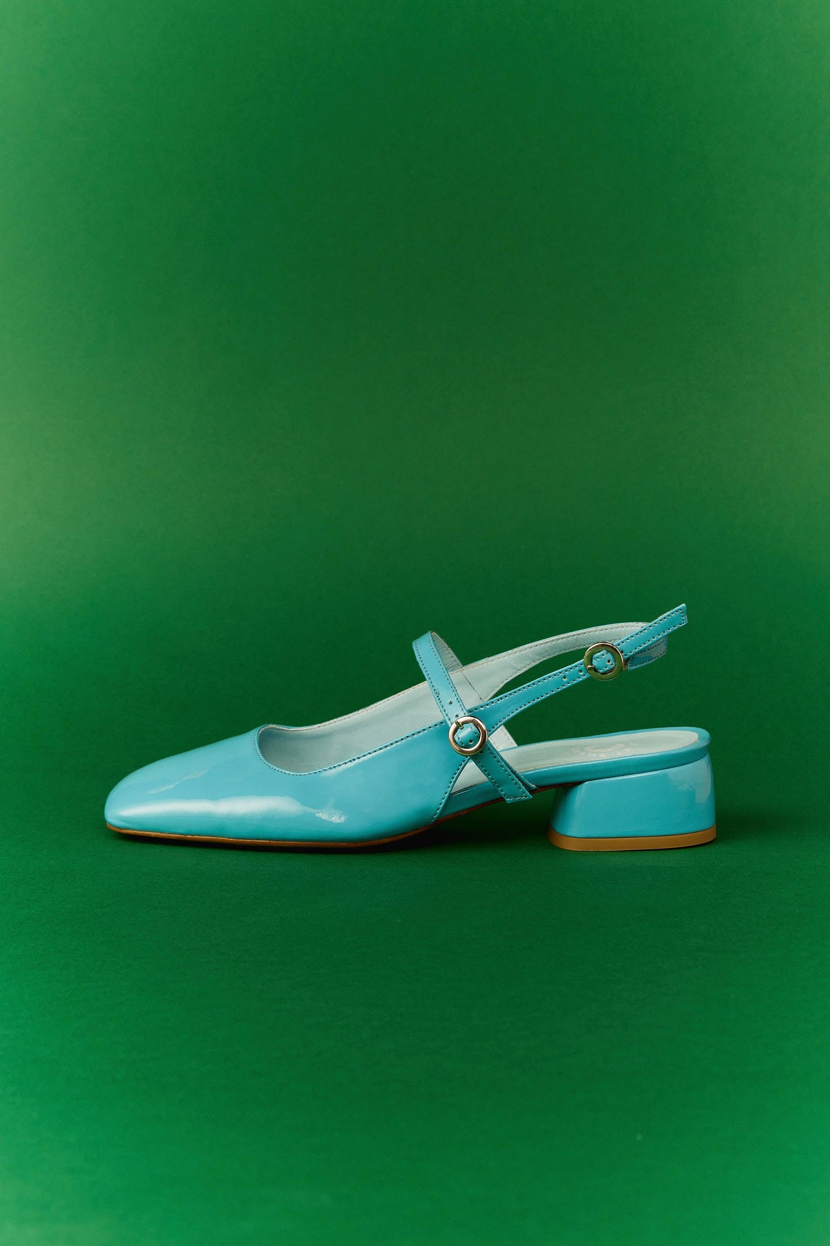 SANDALES POLLY VERNIS CIEL