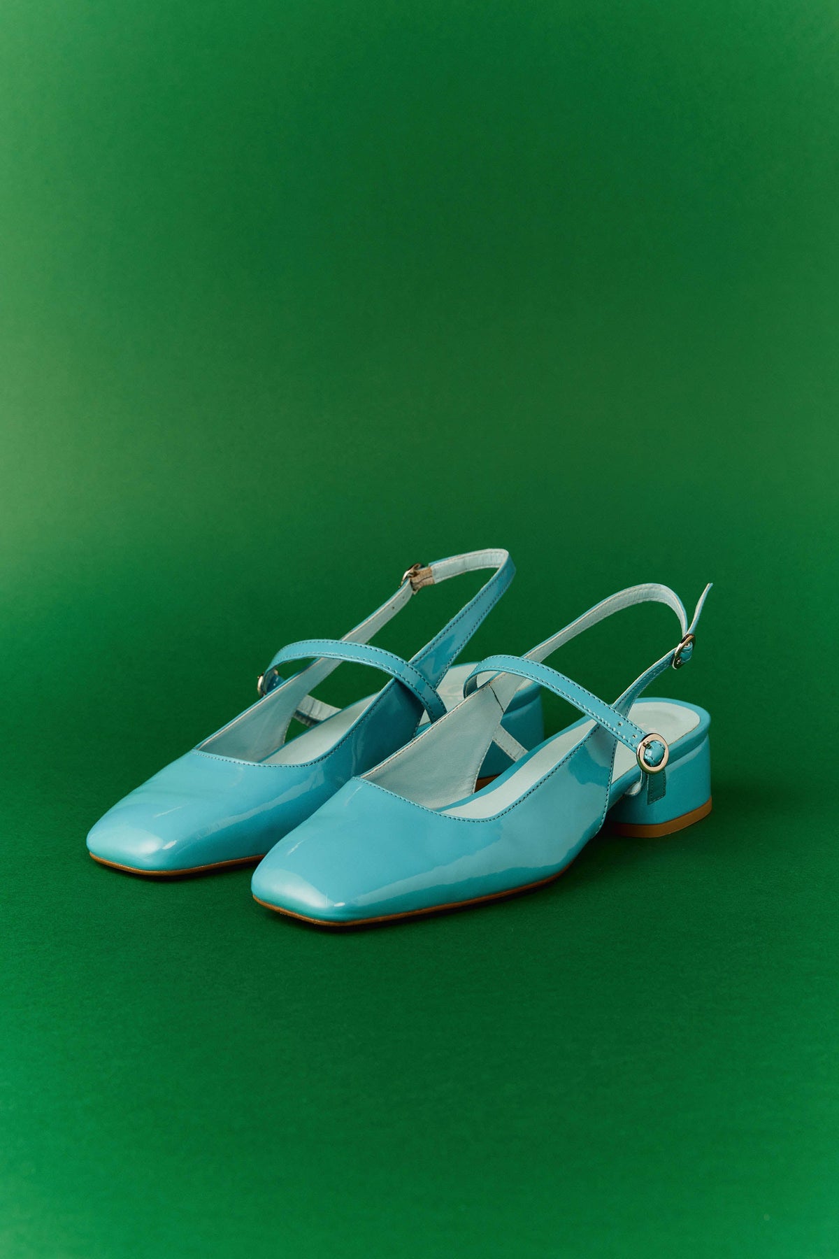 SANDALES POLLY VERNIS CIEL