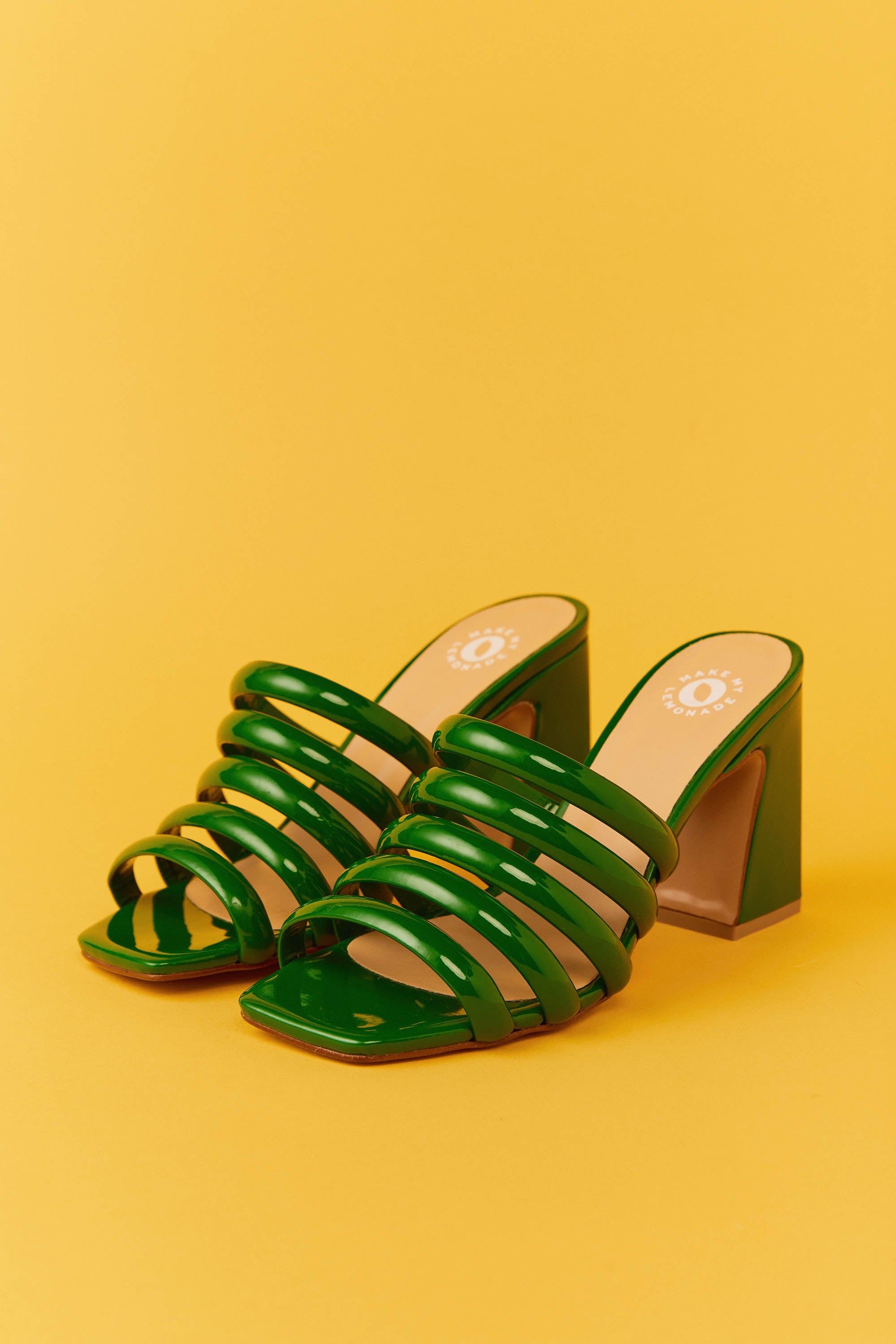SANDALES GALLIA VERNIS SUPER GREEN