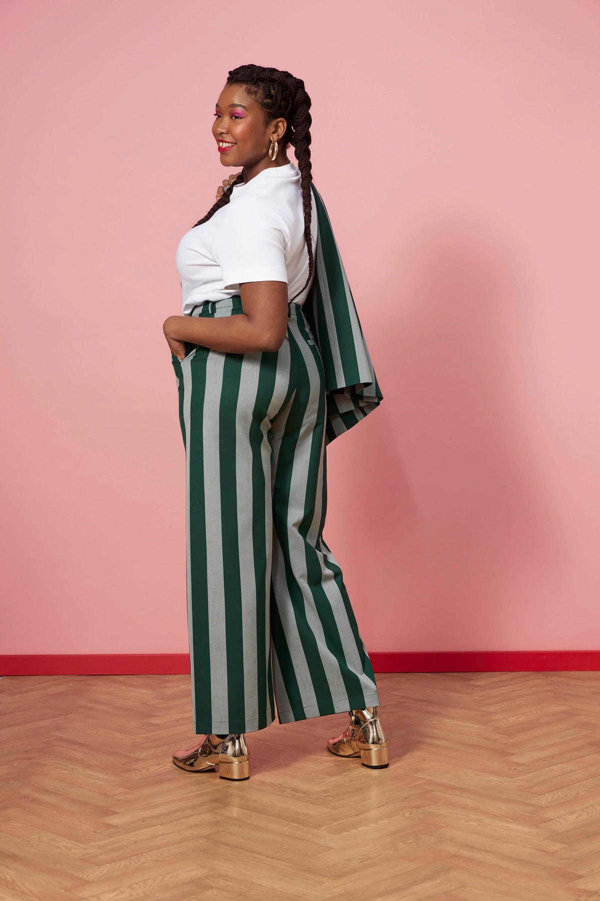 PANTALON KARL GREEN STRIPES