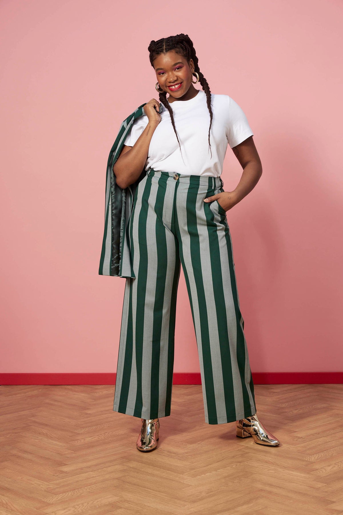 PANTALON KARL GREEN STRIPES