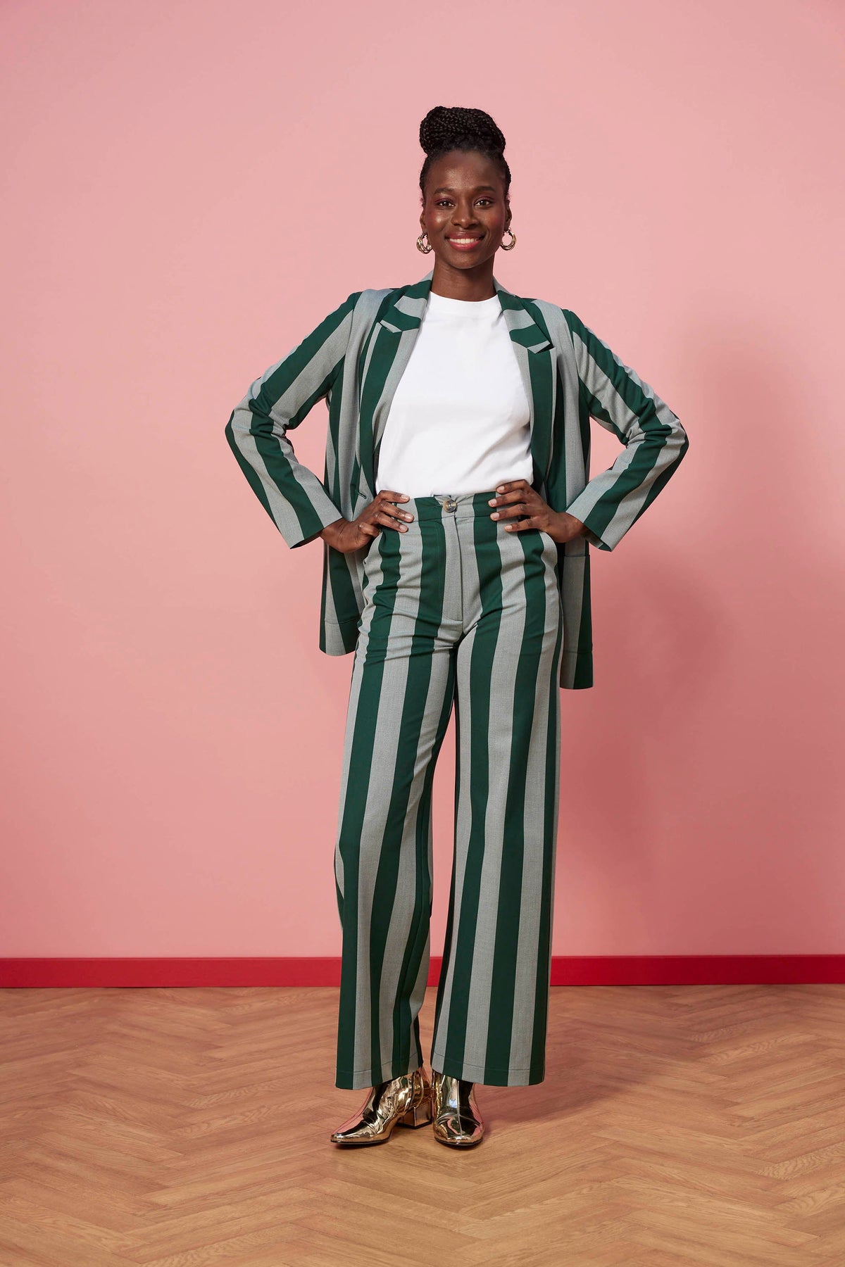 PANTALON KARL GREEN STRIPES