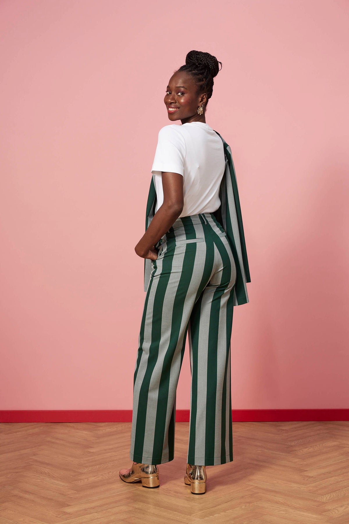 PANTALON KARL GREEN STRIPES