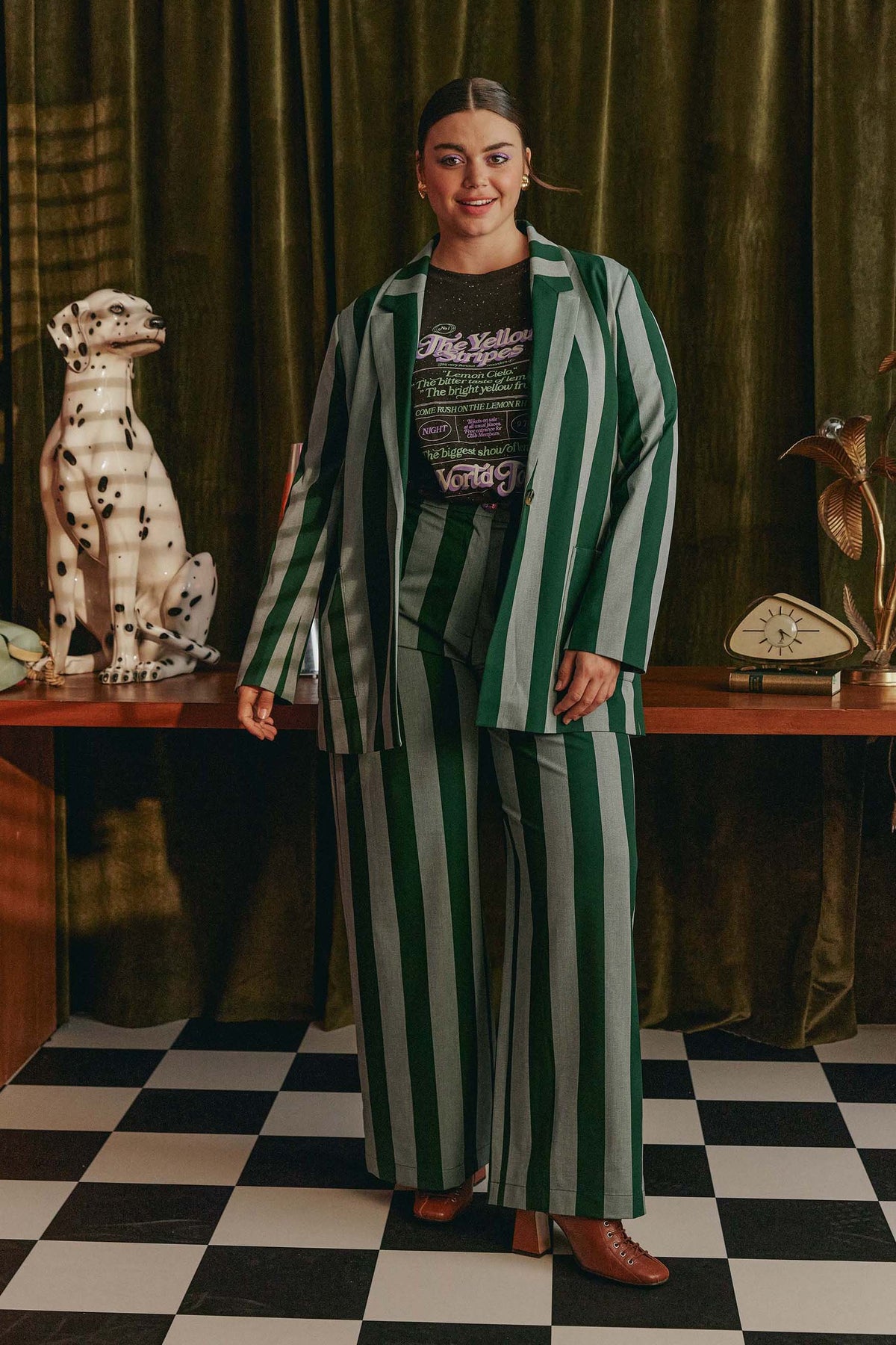 PANTALON KARL GREEN STRIPES