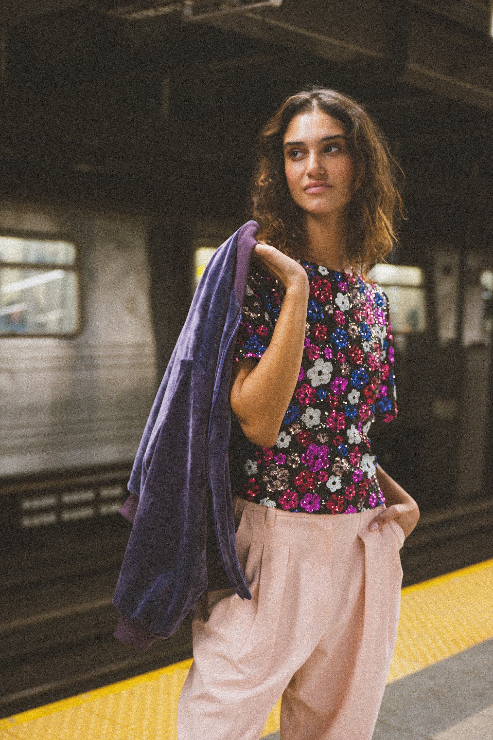 T-SHIRT SONIA SEQUINS DAISY
