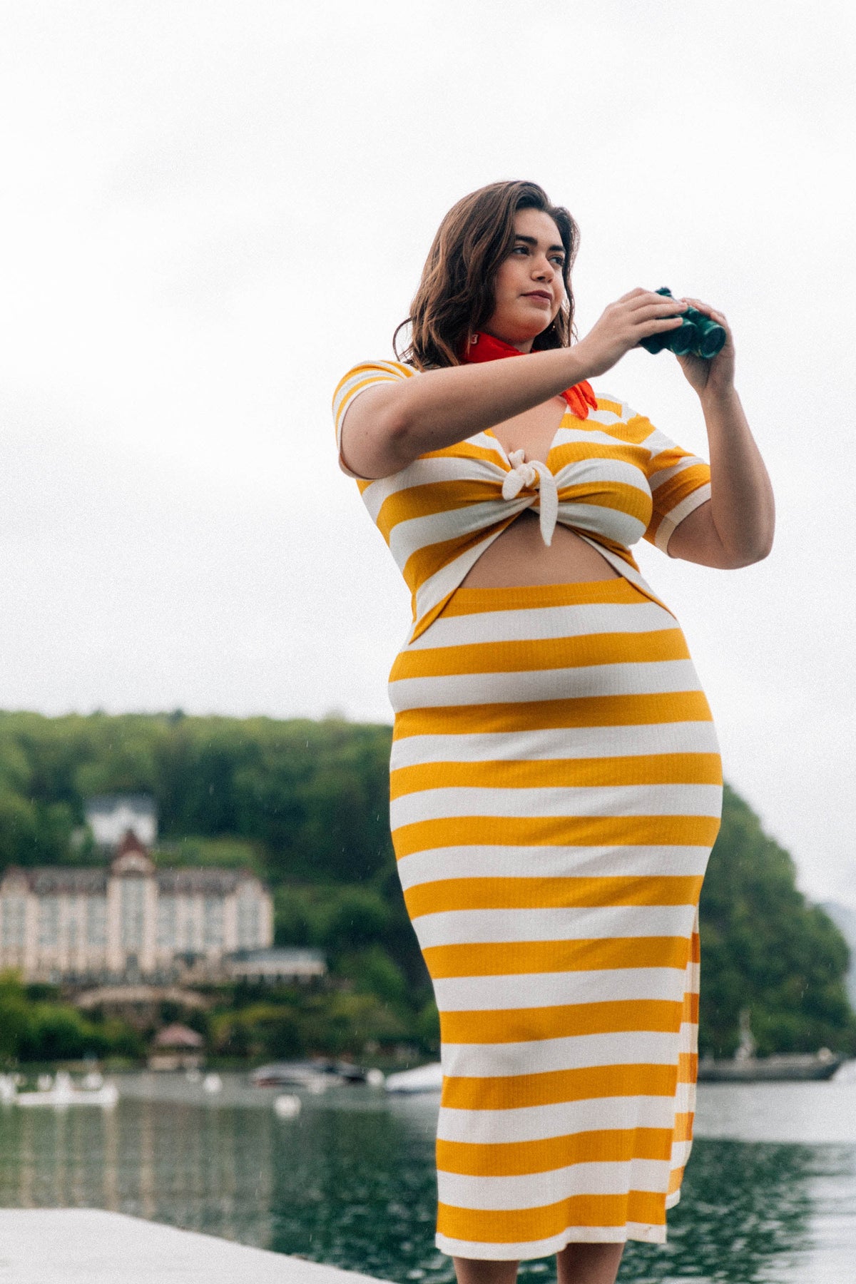 ROBE PALERMA RAYURE SOLEIL