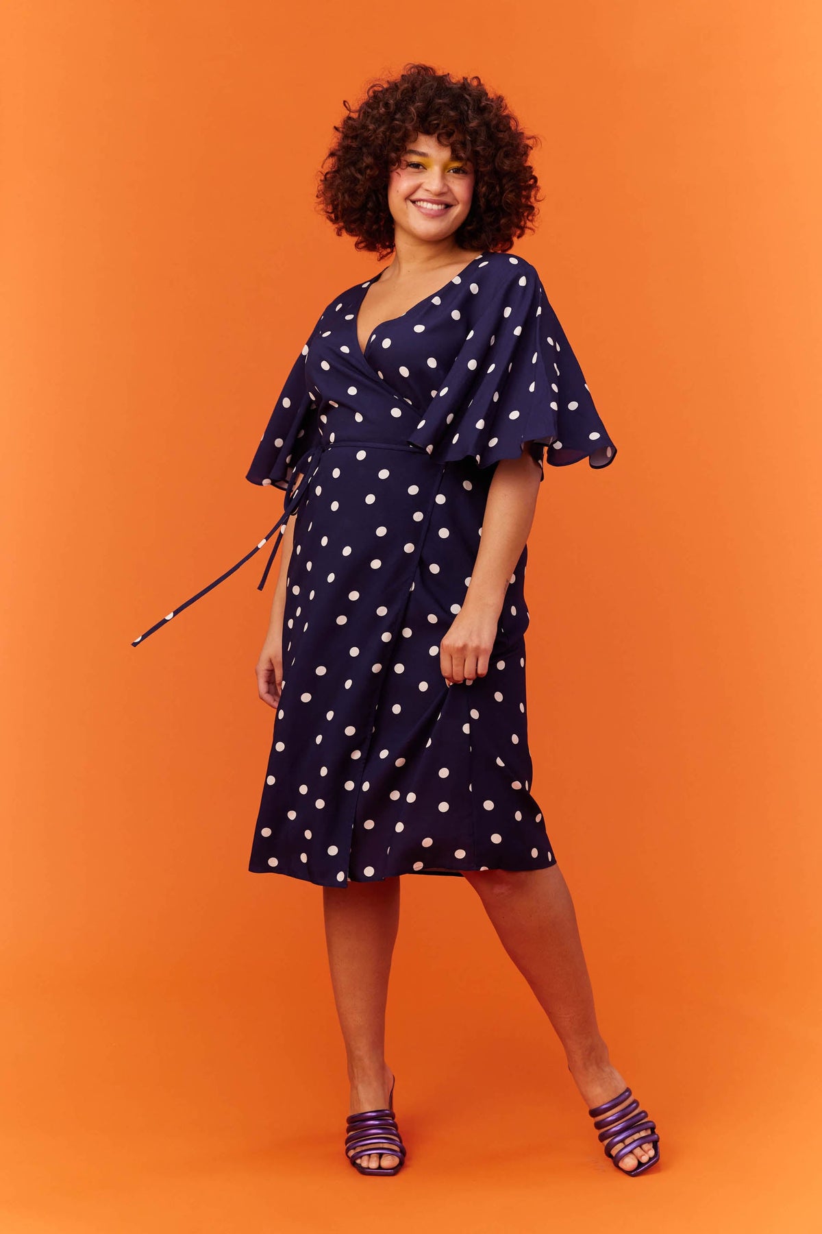 ROBE LOULOU POLKA NAVY
