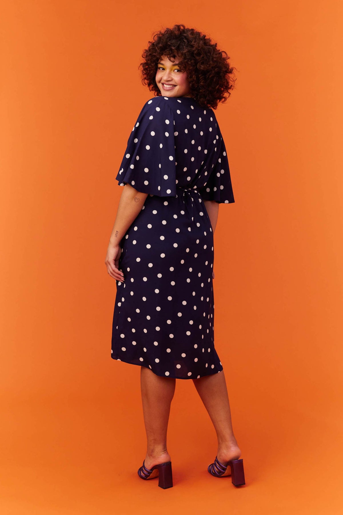 ROBE LOULOU POLKA NAVY