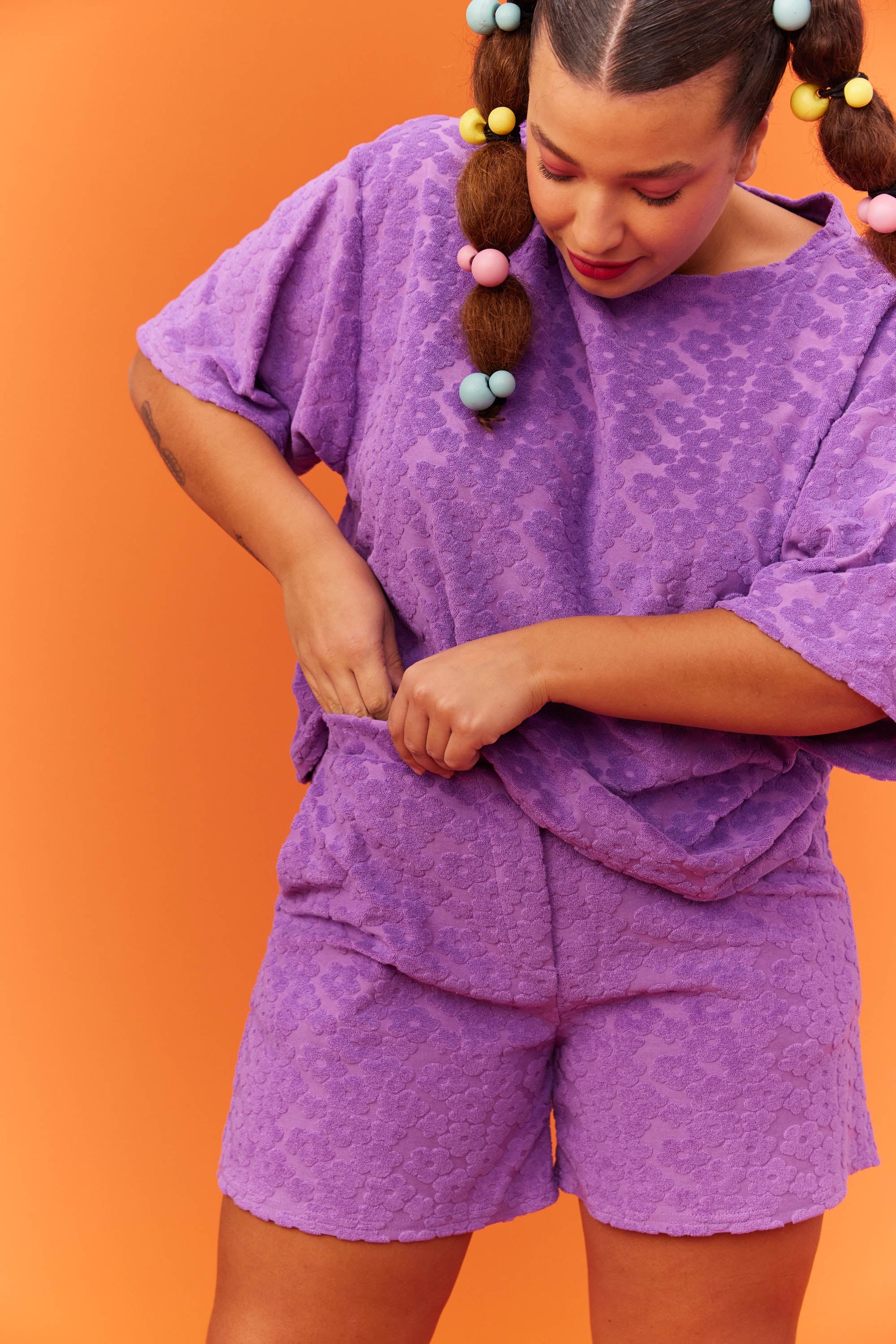 TOP SONIA EPONGE LILAS