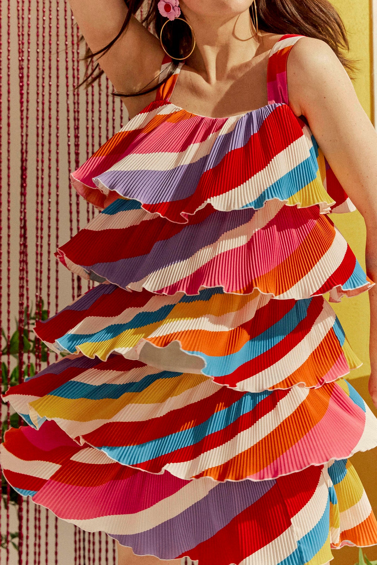 ROBE LISE RAYURES MULTI
