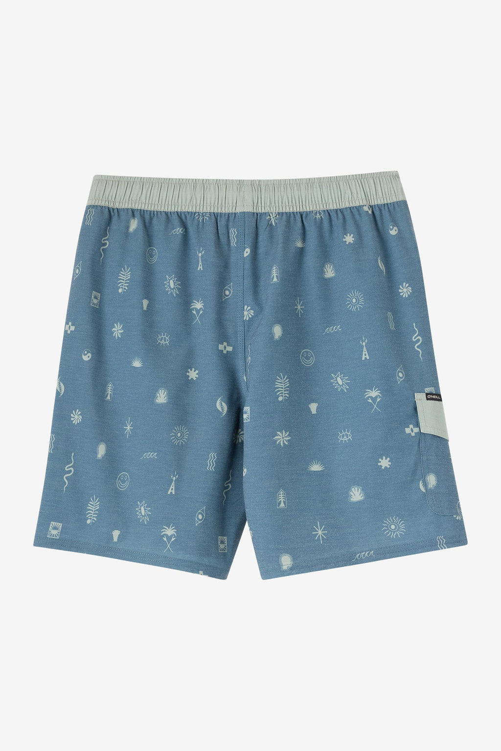 Hermosa Retro Elastic Waist 17" Swim Trunks