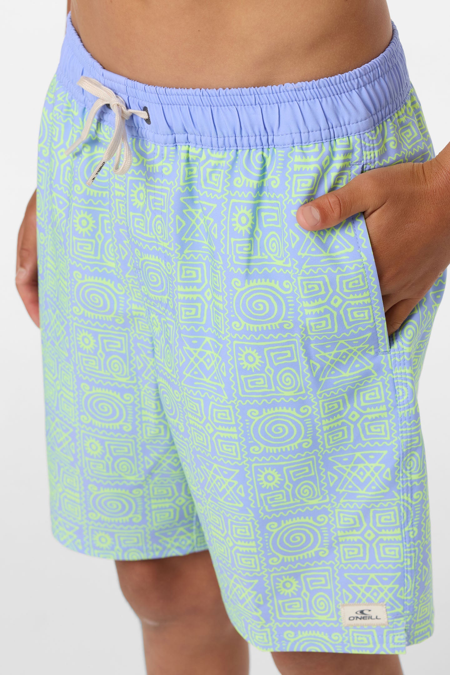 Boy's Hermosa Elastic Waist Lined 16" Swim Trunks