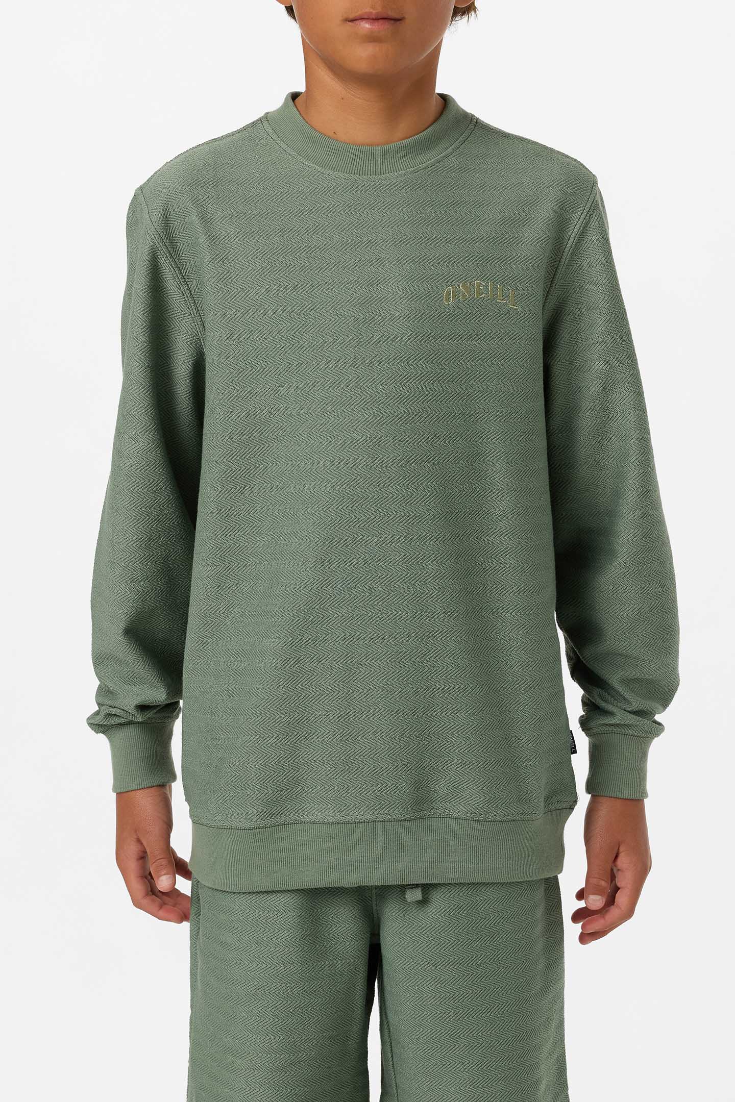 Boy's Bavaro Solid Crew Neck Fleece