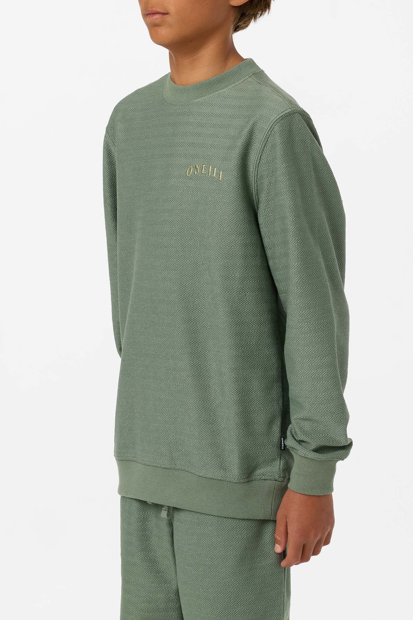 Boy's Bavaro Solid Crew Neck Fleece