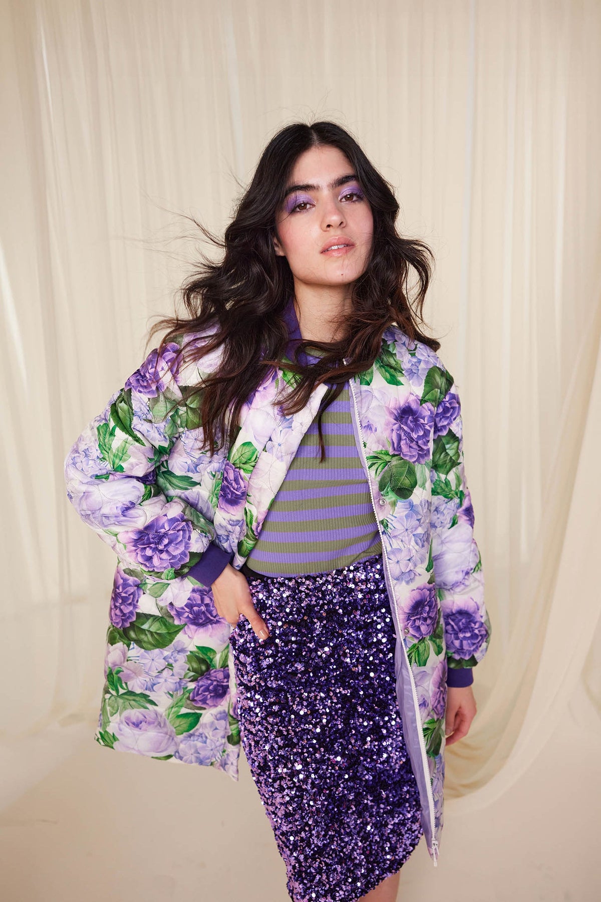 MANTEAU NINE FLEURS 90'S