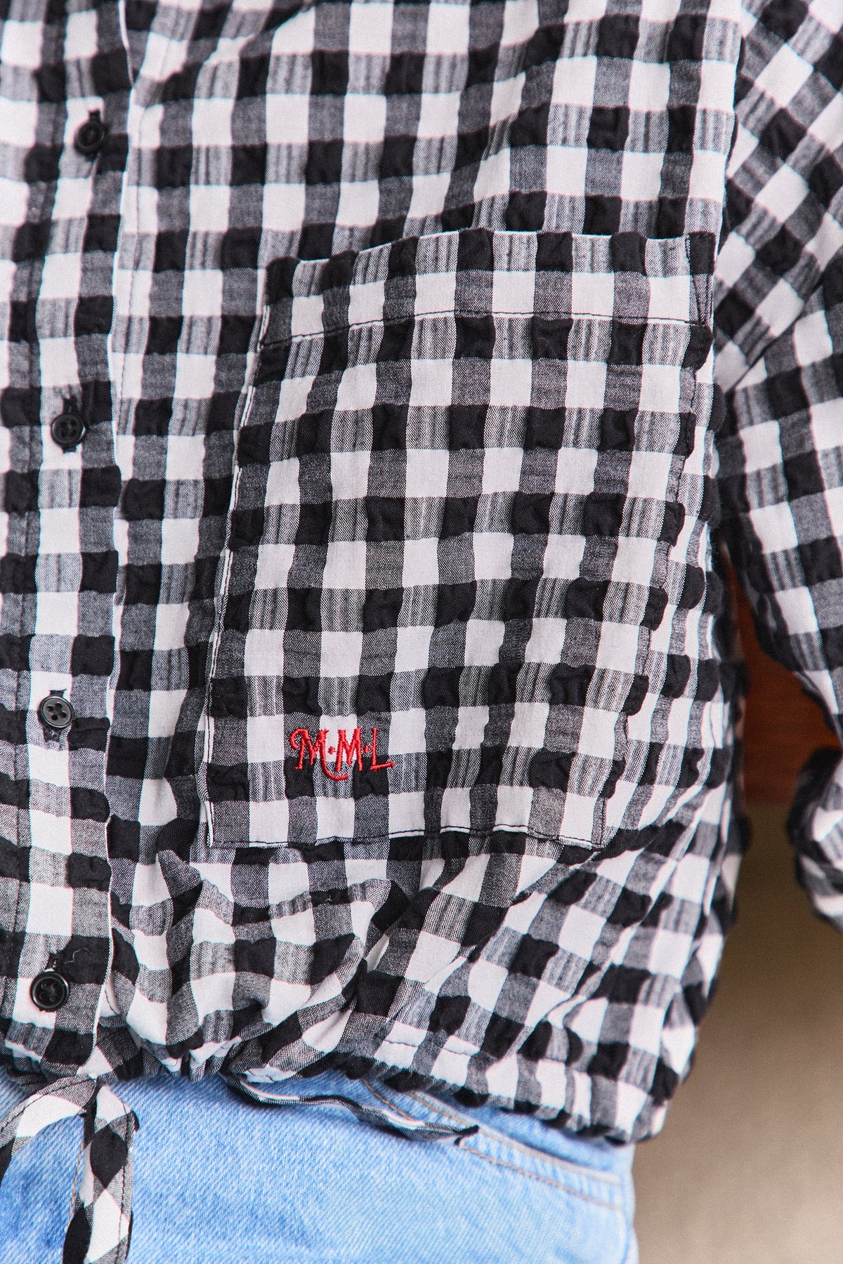 CHEMISE OMAR VICHY NOIR & BLANC