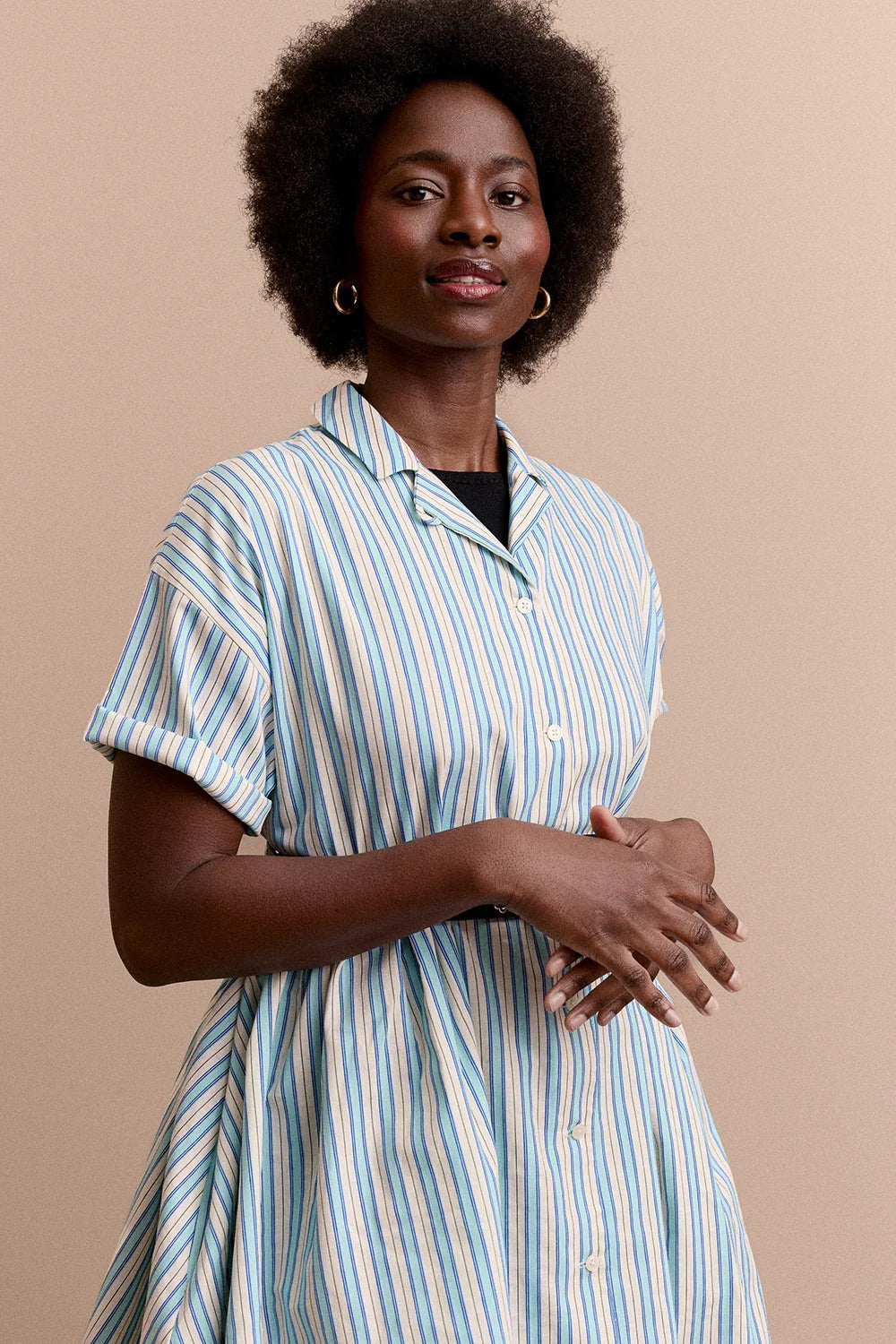 ROBE FRIDA RAYURE BLEU
