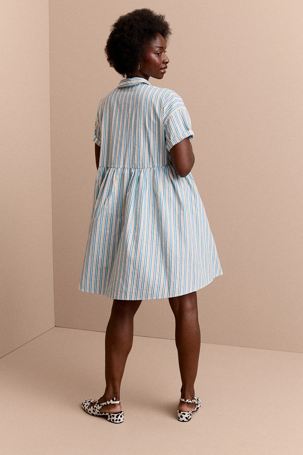 ROBE FRIDA RAYURE BLEU