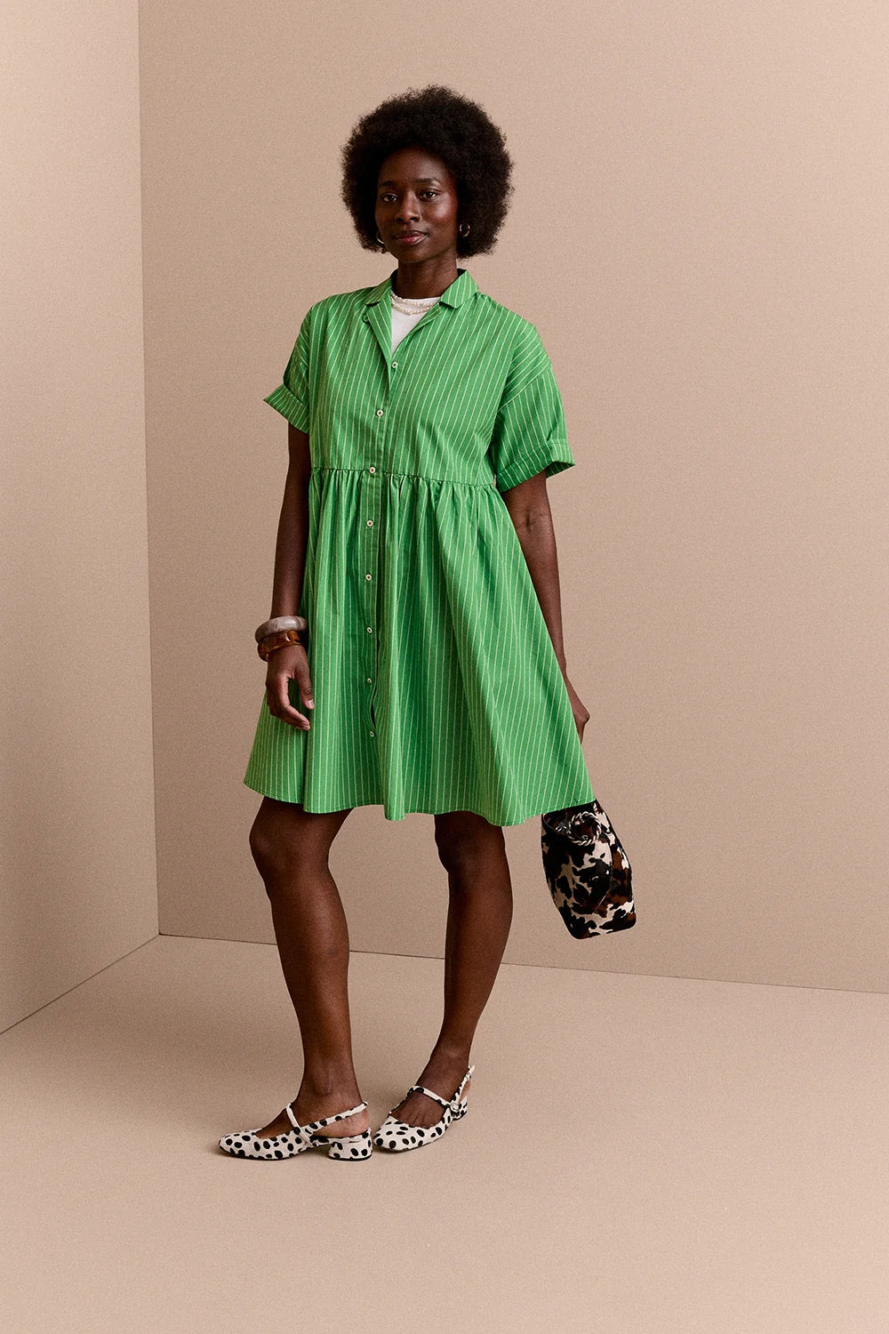 ROBE FRIDA RAYURE TENNIS VERT