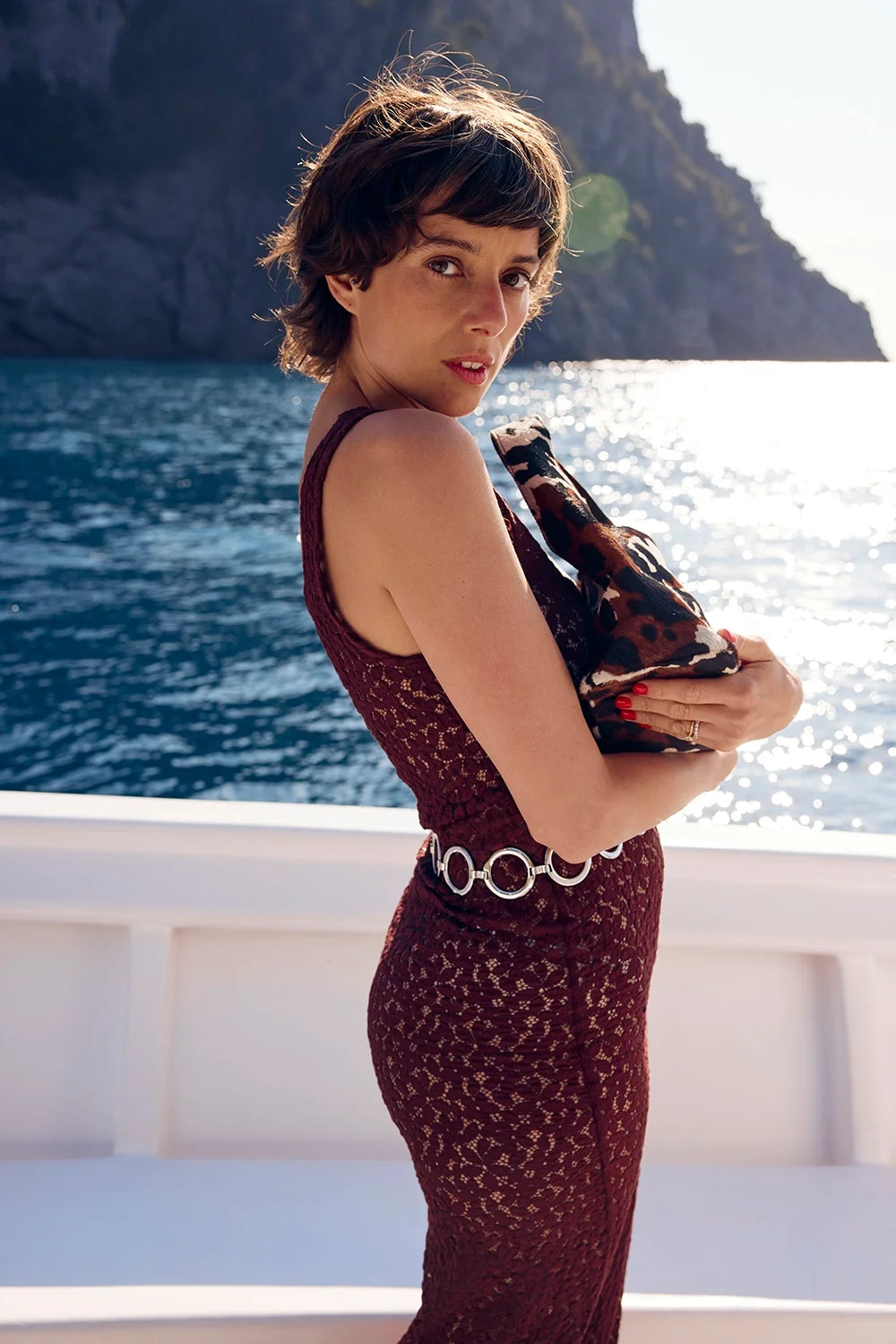 ROBE LEELOO CROCHET MARRON