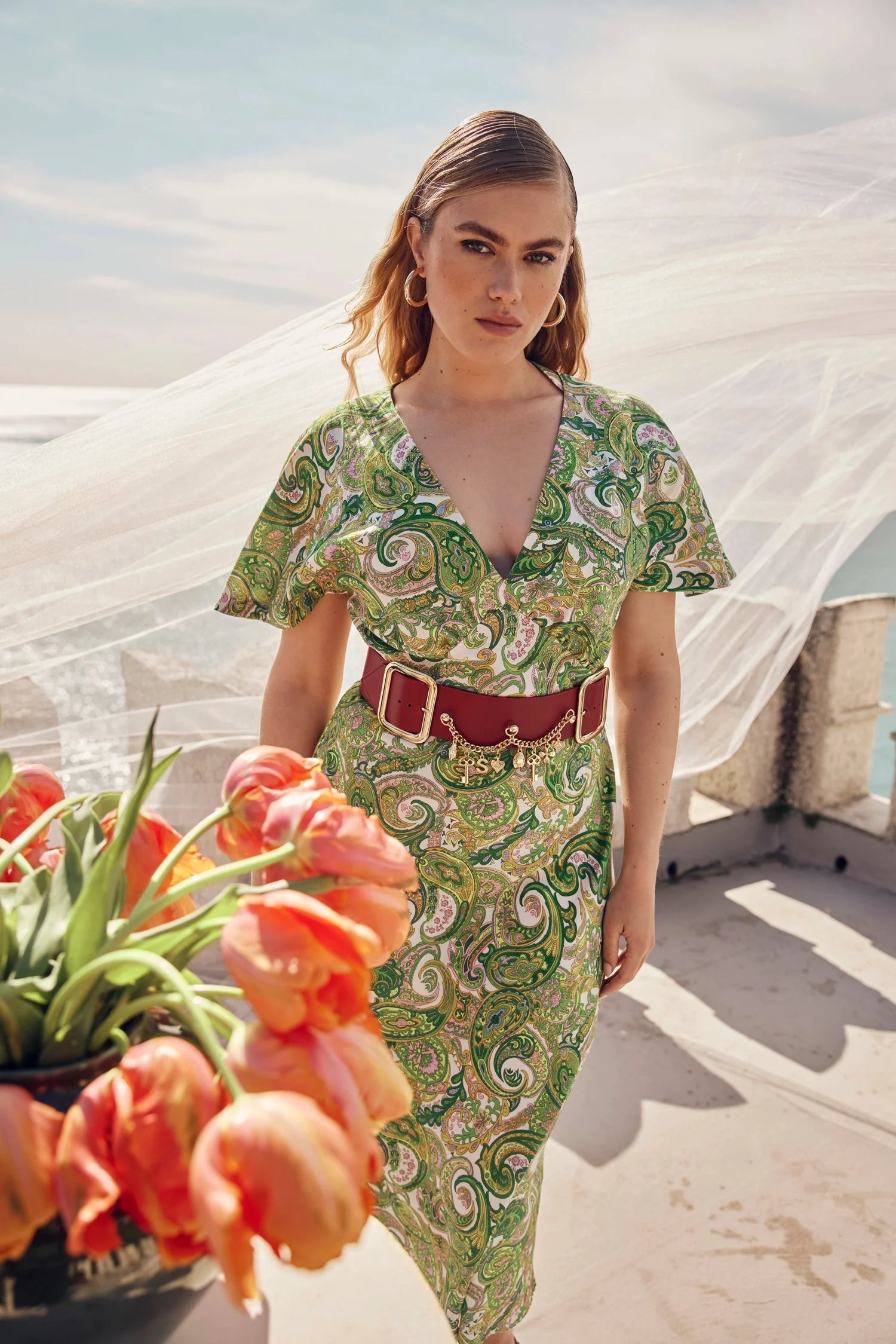 ROBE DAPHNE CASHMERE GREEN