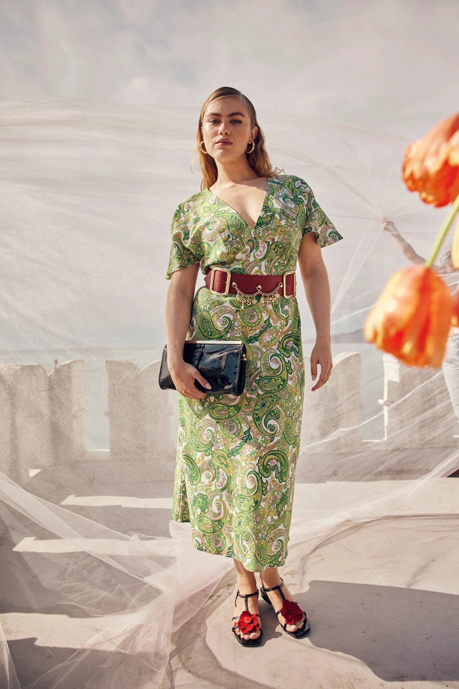ROBE DAPHNE CASHMERE GREEN
