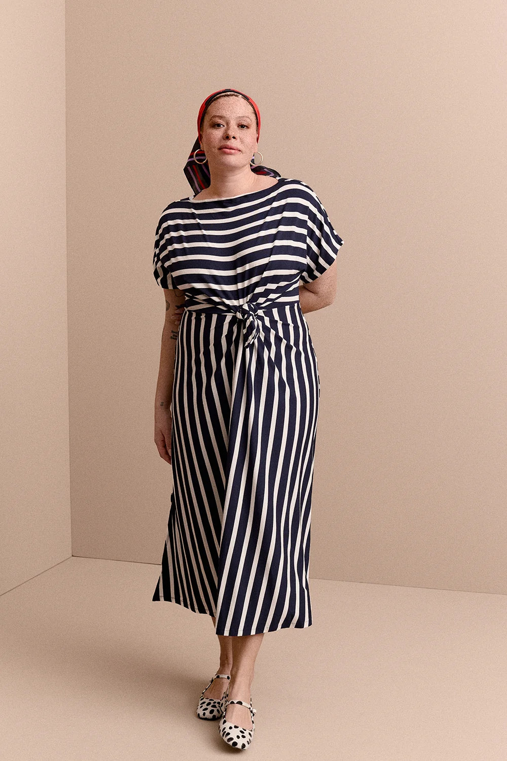ROBE ANOUCK RAYURE BLEU