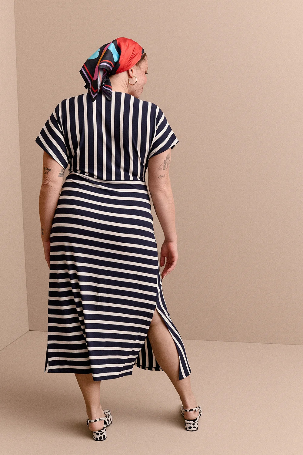 ROBE ANOUCK RAYURE BLEU