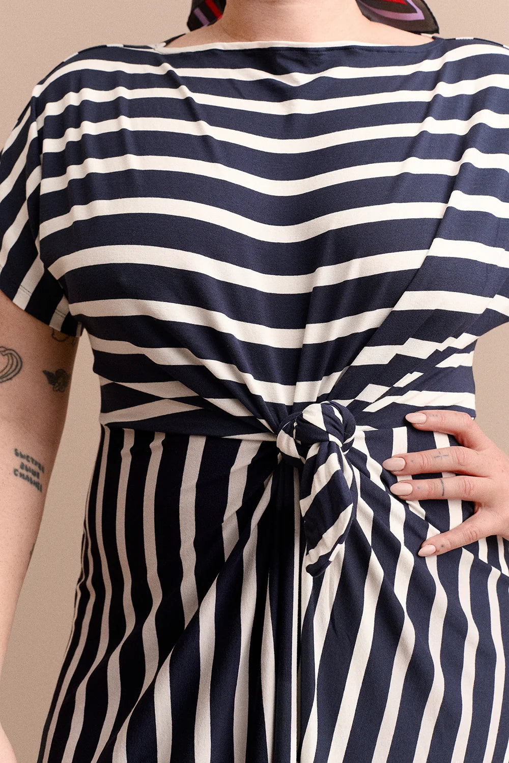 ROBE ANOUCK RAYURE BLEU