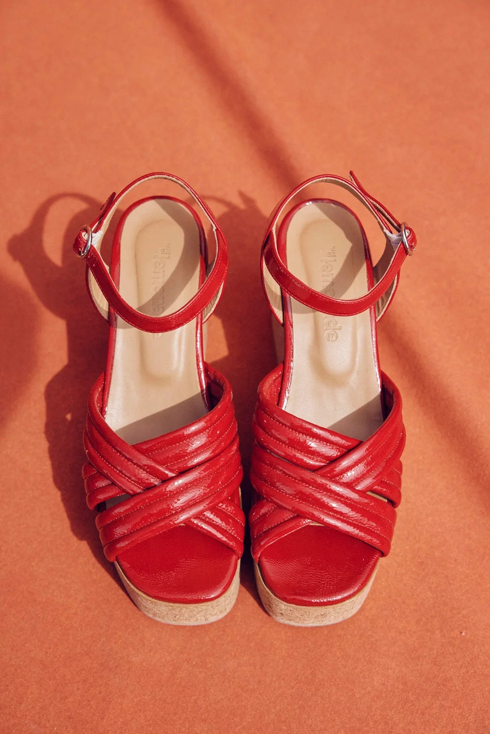 SANDALES PALOMA VINYLE ROUGE