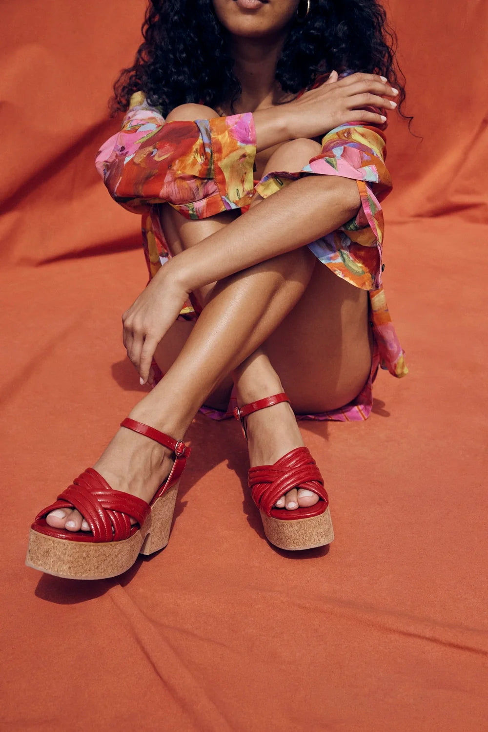 SANDALES PALOMA VINYLE ROUGE