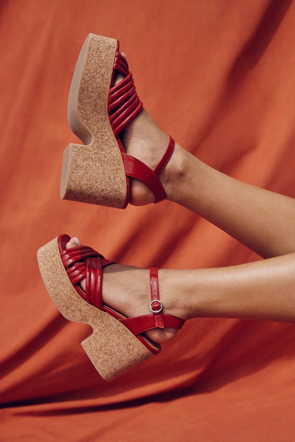 SANDALES PALOMA VINYLE ROUGE