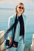VESTE DAN RAYURE BLEU